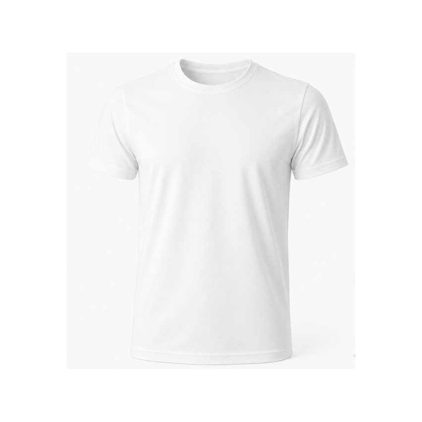 100% Cotton white T-shirt 190 g/m²