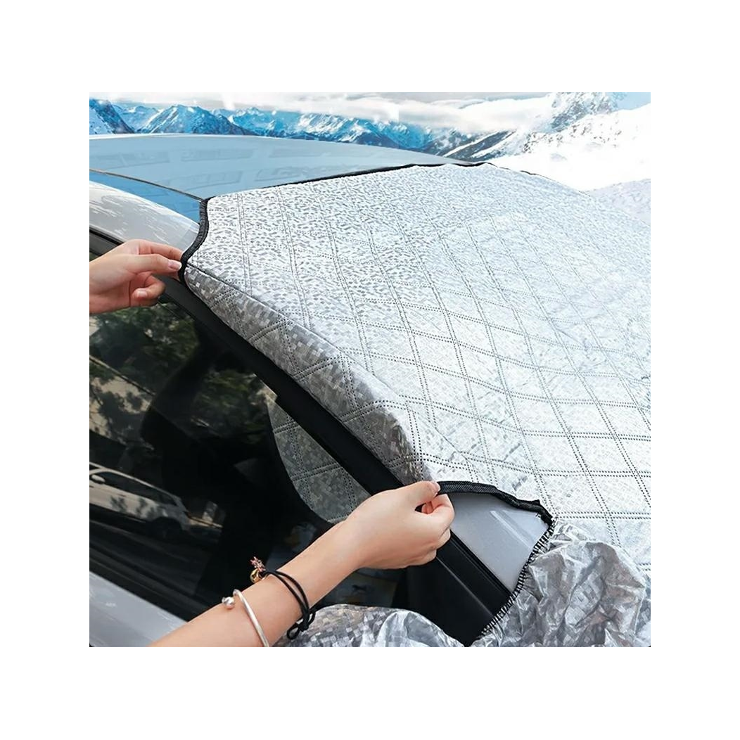 Large car window cover for winter/summer with 6 magnets 147x120 cm 4