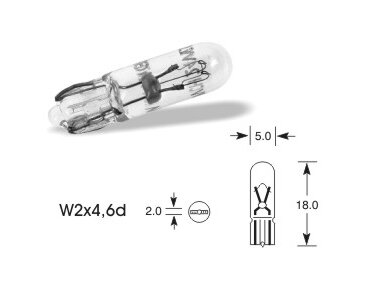 12V 1,2W W2x4,6d VISION PRO