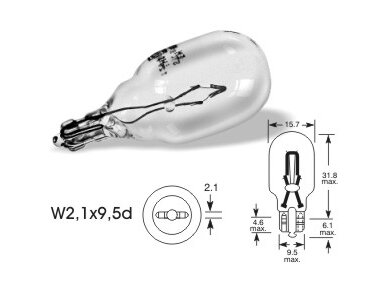 12V 16W W2,1x9,5d W16W VISION PRO