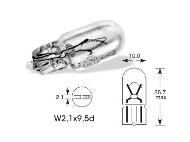12V 3W W2,1x9,5d W3W VISION PRO