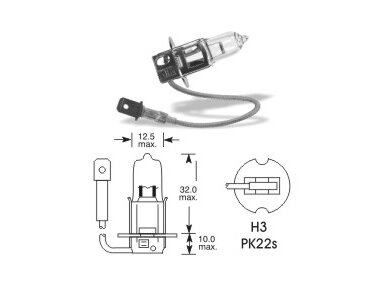 12V 55W Pk22s H3 VISION PRO