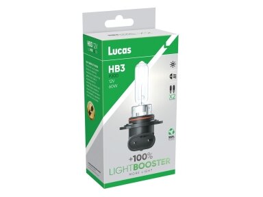 12V 60W P20d HB3 +100%  2VNT. LUCAS