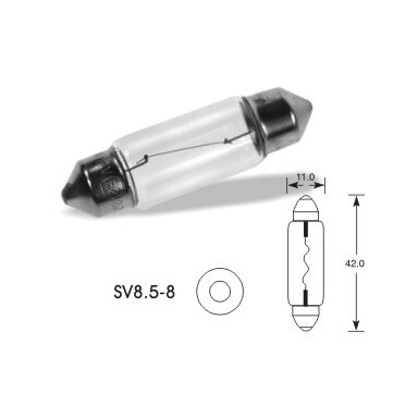 12V 10W SV8,5-8 (11x42mm) VISION PRO