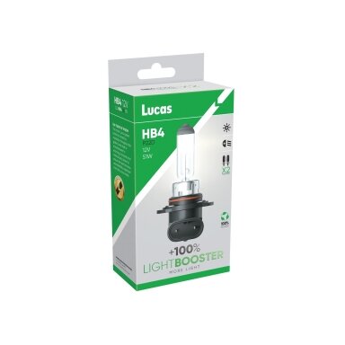 12V 51W P22d HB4 +100%  2PCS. LUCAS