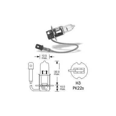 12V 55W Pk22s H3 VISION PRO