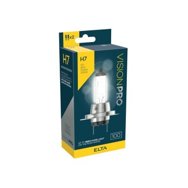 12V 55W PX26d H7 +100%  2PCS. VISION PRO