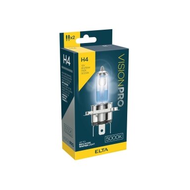 12V 60/55W P43t H4 WHITER 5000K  2PCS. VISION PRO