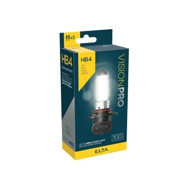 12V 51W P22d HB4 +100%  2PCS. VISION PRO