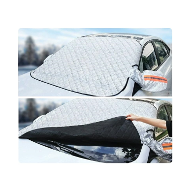 Large car window cover for winter/summer with 6 magnets 147x120 cm 1