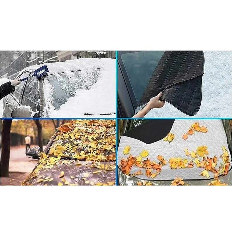Large car window cover for winter/summer with 6 magnets 147x120 cm 2