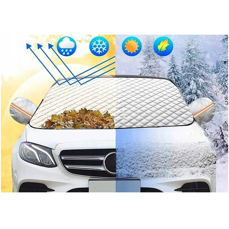 Large car window cover for winter/summer with 6 magnets 147x120 cm