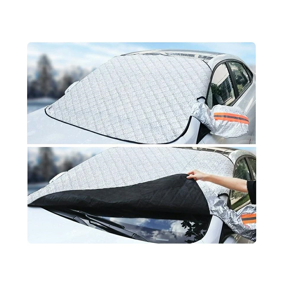 Large car window cover for winter/summer with 6 magnets 147x120 cm 1