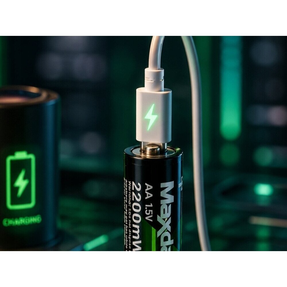 AA rechargeable batteries R6 1.5V 1466mAh (4 pcs), Li-ion, USB-C rechargeable 2