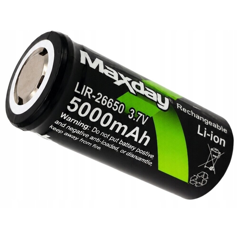 26650 rechargeable battery 3.7V 5000mAh 1 pc. Li-ion