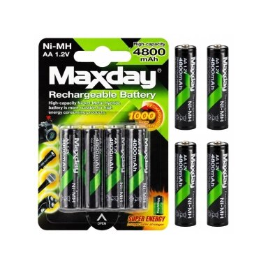 AA rechargeable batteries R6 1.2V 4800mAh 4 pcs Ni-MH