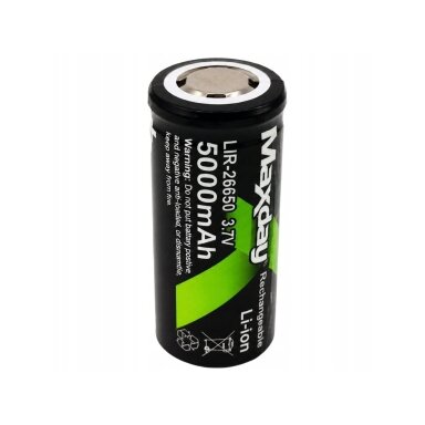 26650 rechargeable battery 3.7V 5000mAh 1 pc. Li-ion