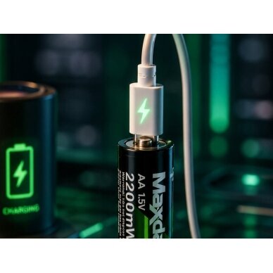 AA rechargeable batteries R6 1.5V 1466mAh (4 pcs), Li-ion, USB-C rechargeable 2