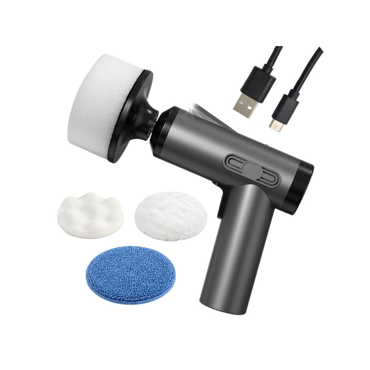 Cordless polisher - polishing machine 1600 rpm with speed regulator + 4 pads