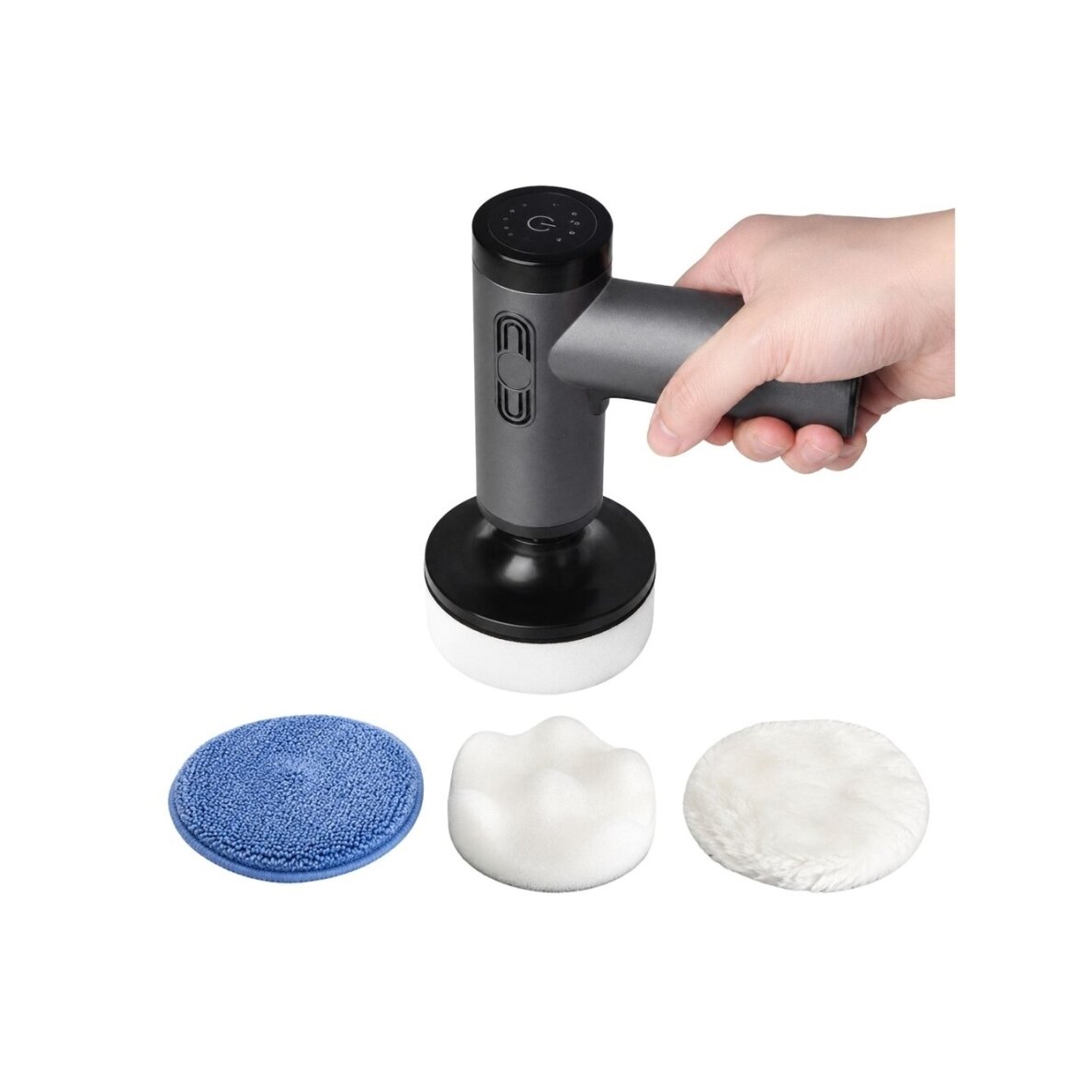 Cordless polisher - polishing machine 1600 rpm with speed regulator + 4 pads 4