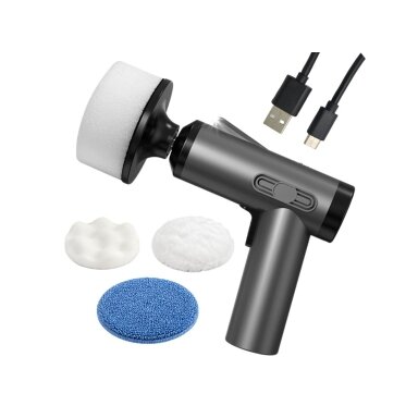 Cordless polisher - polishing machine 1600 rpm with speed regulator + 4 pads