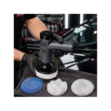 Cordless polisher - polishing machine 1600 rpm with speed regulator + 4 pads