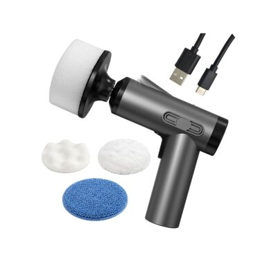 Cordless polisher - polishing machine 1600 rpm with speed regulator + 4 pads