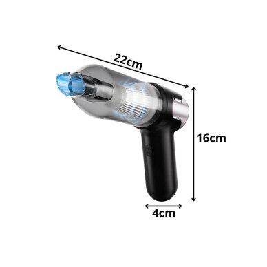 Car handheld cordless vacuum cleaner 120w + blowing function (with nozzle to connect to the end) 4