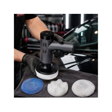 Cordless polisher - polishing machine 1600 rpm with speed regulator + 4 pads 1