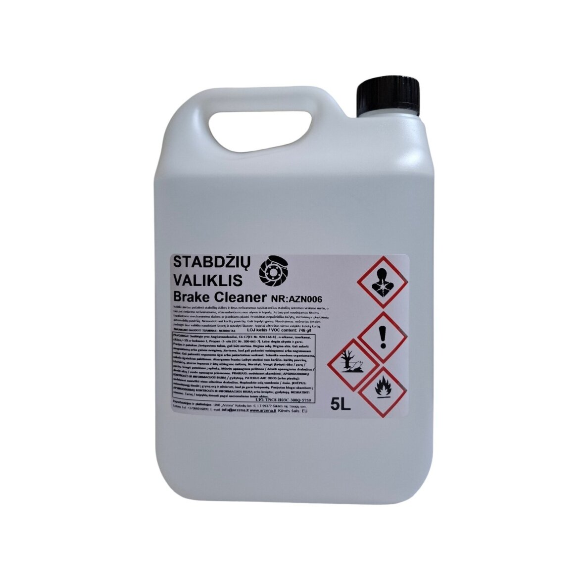 Brake Cleaner Professional 5L ARZENA (free acetone) Brake Cleaner Professional 5L ARZENA (free acetone)