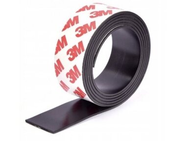 Magnetinė juosta įrankiams su lipnia 3M juosta 30mm pločio * 1,5mm storio 1M ilgio (universalus panaudojimas)