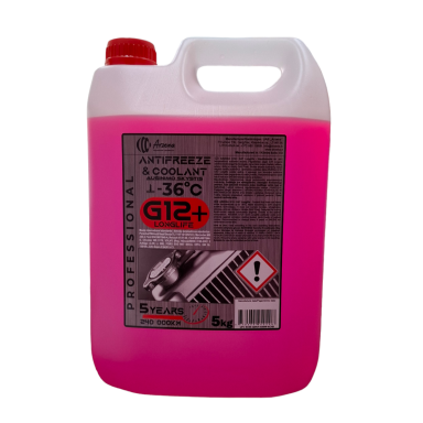 Antifreeze red G12+ Longlife (-35°C) 5KG 5 years/250,000 km Antifreeze red G12+ Longlife (-35°C) 5KG 5 years/250,000 km
