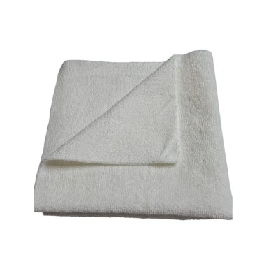 ARZENA Microfiber cloth WHITE 320GSM 40x40cm - universal microfiber (seamless, laser cut)