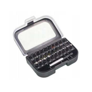 Screwdriver bit set 31pcs. (in plastic box with belt clip)