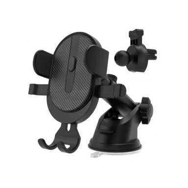 Car phone holder - for grille, dashboard or windshield 2in1