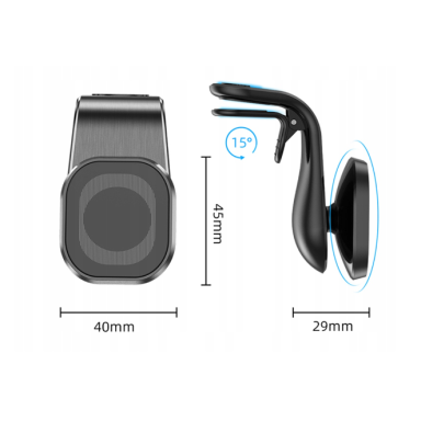 Magnetic phone holder with adjustable phone position