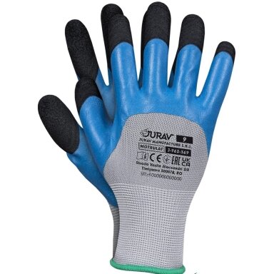 Work gloves covered with rough and smooth latex (9 size) Work gloves covered with rough and smooth latex (9 size)