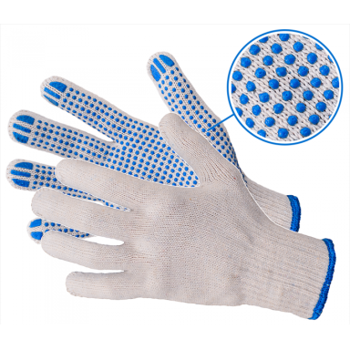 Work gloves with PVC dots (XXL size - 11)