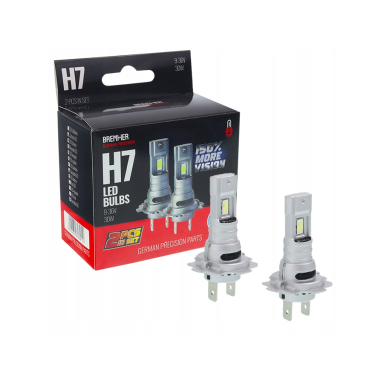 H7 LED bulbs 9-36V, 6500K, 30W 2PCS.