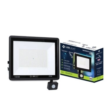 LED outdoor floodlight with motion sensor 150W PREMIUM 6500K