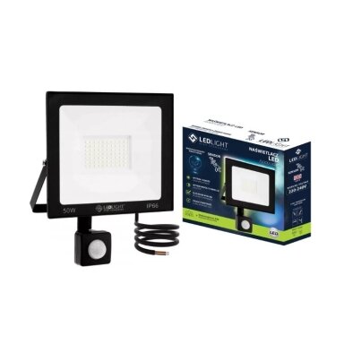 LED outdoor floodlight with motion sensor 50W PREMIUM 6500K