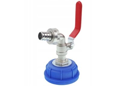 Adapteris - kamštelis su kranu 51mm ilga rankena