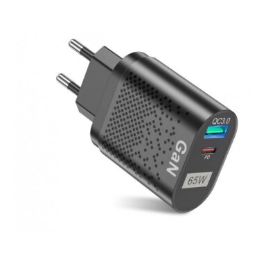 Phone charger 65W USB-C and USB-A Quick Charge 3.0 Phone charger 65W USB-C and USB-A Quick Charge 3.0