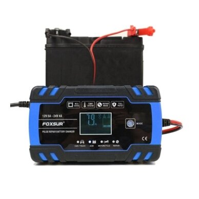 Smart battery charger with repair function, 12V 8A / 24V 4A, 6–150Ah 5