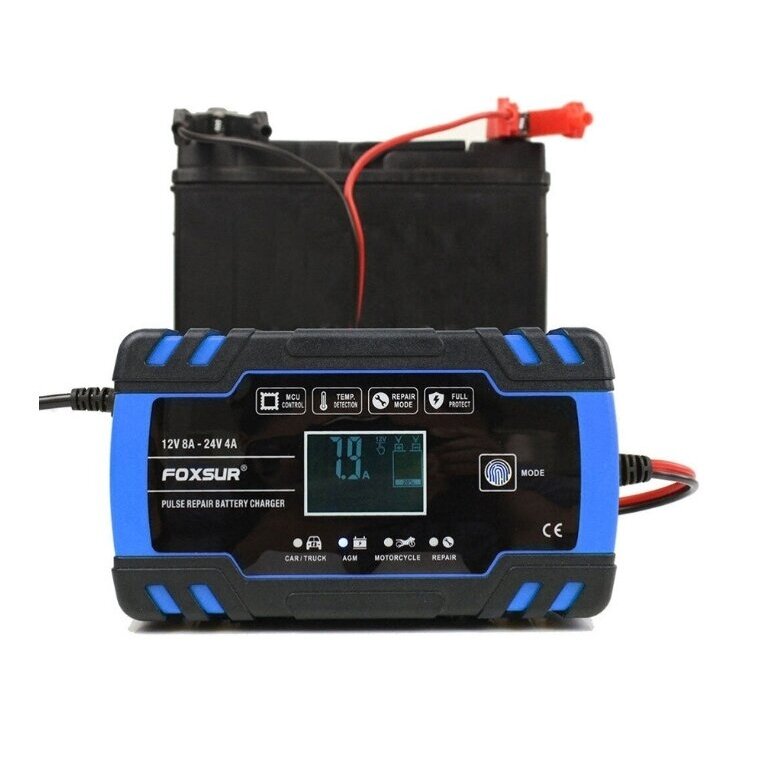 Smart battery charger with repair function, 12V 8A / 24V 4A, 6–150Ah 5