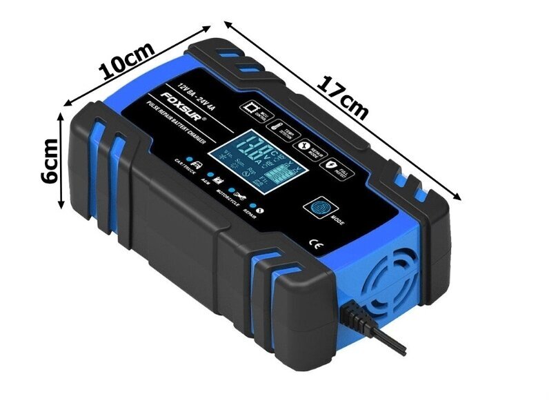 išmanusis akumuliatoriaus pakrovėjas su taisymo funkcija 12V 8A, 24V 4A 6-150Ah 2 išmanusis akumuliatoriaus pakrovėjas su taisymo funkcija 12V 8A, 24V 4A 6-150Ah 2