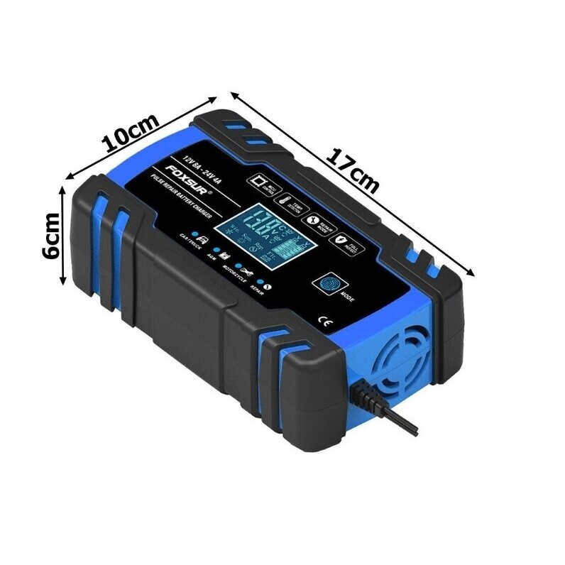 Smart battery charger with repair function, 12V 8A / 24V 4A, 6–150Ah 2