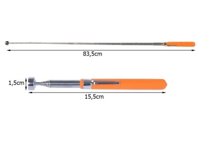 Stiprus teleskopinis magnetas 83cm.