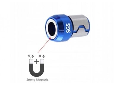 Magnetinis varžtų - medsraigčių laikiklis su stipriu magnetiniu antgaliu