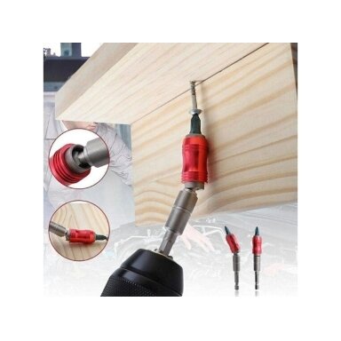 Angled extension for screwdriver with magnet for 1/4" heads